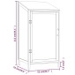 vidaXL Αποθήκη Κήπου Ανθράκι 55 x 52 x 112 εκ. από Μασίφ Ξύλο Ελάτης