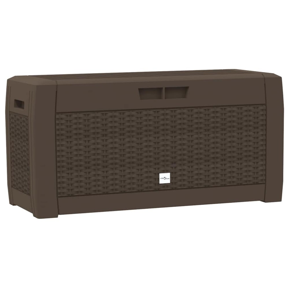 vidaXL Μπαούλο Αποθήκευσης Κήπου Καφέ 119x48x60 εκ. από Πολυπροπυλένιο