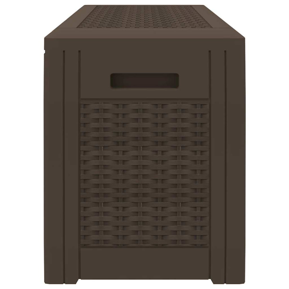vidaXL Μπαούλο Αποθήκευσης Κήπου Καφέ 119x48x60 εκ. από Πολυπροπυλένιο