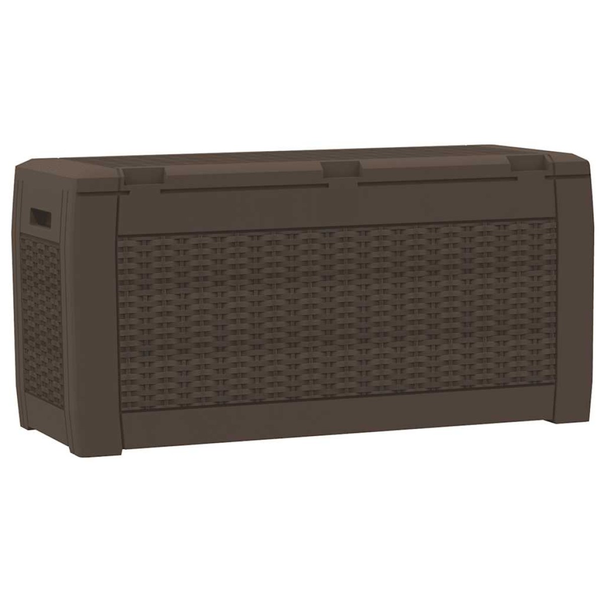 vidaXL Μπαούλο Αποθήκευσης Κήπου Καφέ 119x48x60 εκ. από Πολυπροπυλένιο