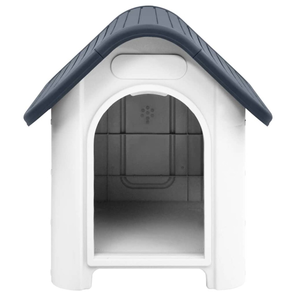 vidaXL Σπιτάκι Σκύλου Γκρι 59 x 75 x 66 εκ. από Πολυπροπυλένιο