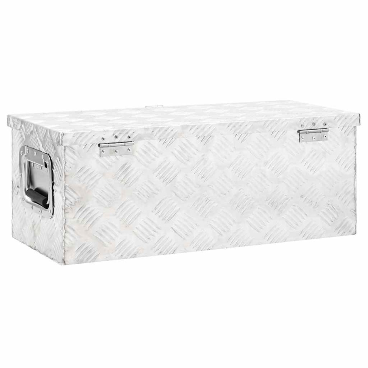 vidaXL Κουτί Αποθήκευσης Ασημί 70 x 31 x 27 εκ. από Αλουμίνιο