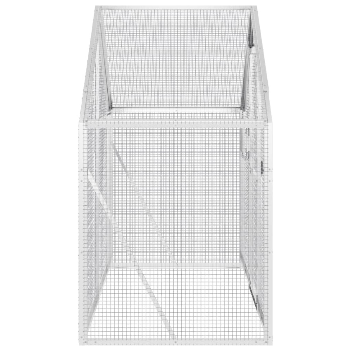 vidaXL Κλουβί Ασημένιο 179 x 100 x 185 εκ. από Αλουμίνιο