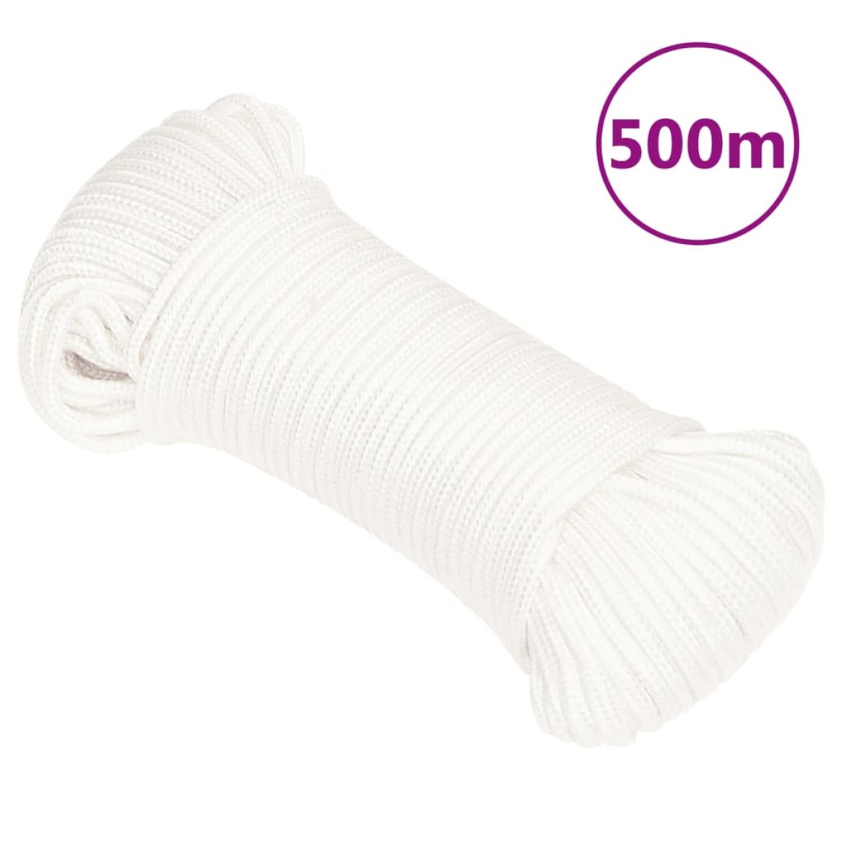 vidaXL Σχοινί Ναυτιλίας Όλο Λευκό 4 χιλ. 500 μ. από Πολυπροπυλένιο