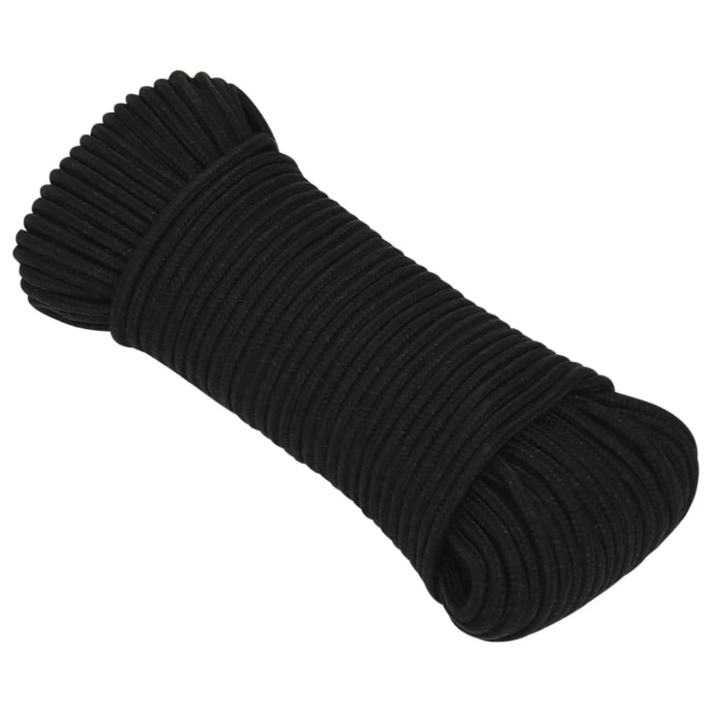 vidaXL Σχοινί Εργασίας Μαύρο 4 χιλ. 500 μ. από Πολυεστέρα