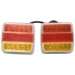vidaXL Φώτα Τρέιλερ 2 τεμ. Κόκκινα 10,5x7,5x10 εκ. LED Λαμπτήρας 12V