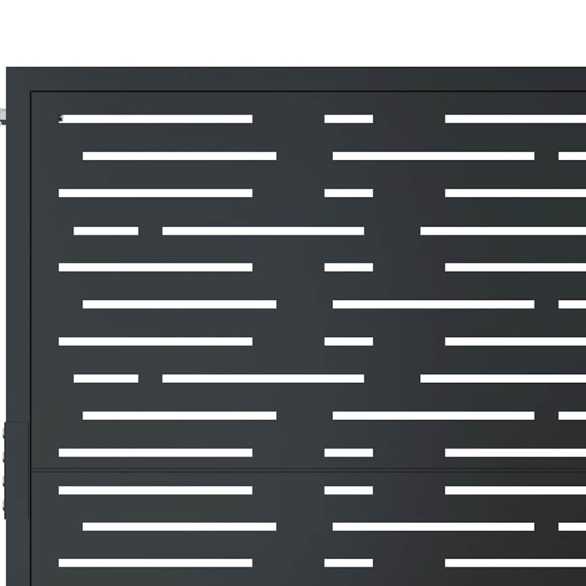vidaXL Πύλη Κήπου με Τετράγωνο Σχέδιο Ανθρακί 105 x 155 εκ. Ατσάλινη