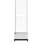 vidaXL Ζαρντινιέρα Κήπου με Καφασωτό Λευκή 40x40x121,5 εκ. Πολυπροπ.