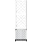 vidaXL Ζαρντινιέρα Κήπου με Καφασωτό Λευκή 40x40x136εκ. Πολυπροπυλένιο