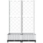 vidaXL Ζαρντινιέρα Κήπου με Καφασωτό Λευκή 80x40x121,5 εκ. Πολυπροπ.