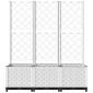 vidaXL Ζαρντινιέρα Κήπου με Καφασωτό Λευκή 120x40x136 εκ. Πολυπροπ.