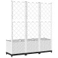 vidaXL Ζαρντινιέρα Κήπου με Καφασωτό Λευκή 120x40x136 εκ. Πολυπροπ.