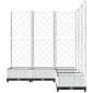 vidaXL Ζαρντινιέρα Κήπου με Καφασωτό Λευκή 120x120x121,5 εκ. Πολυπροπ.