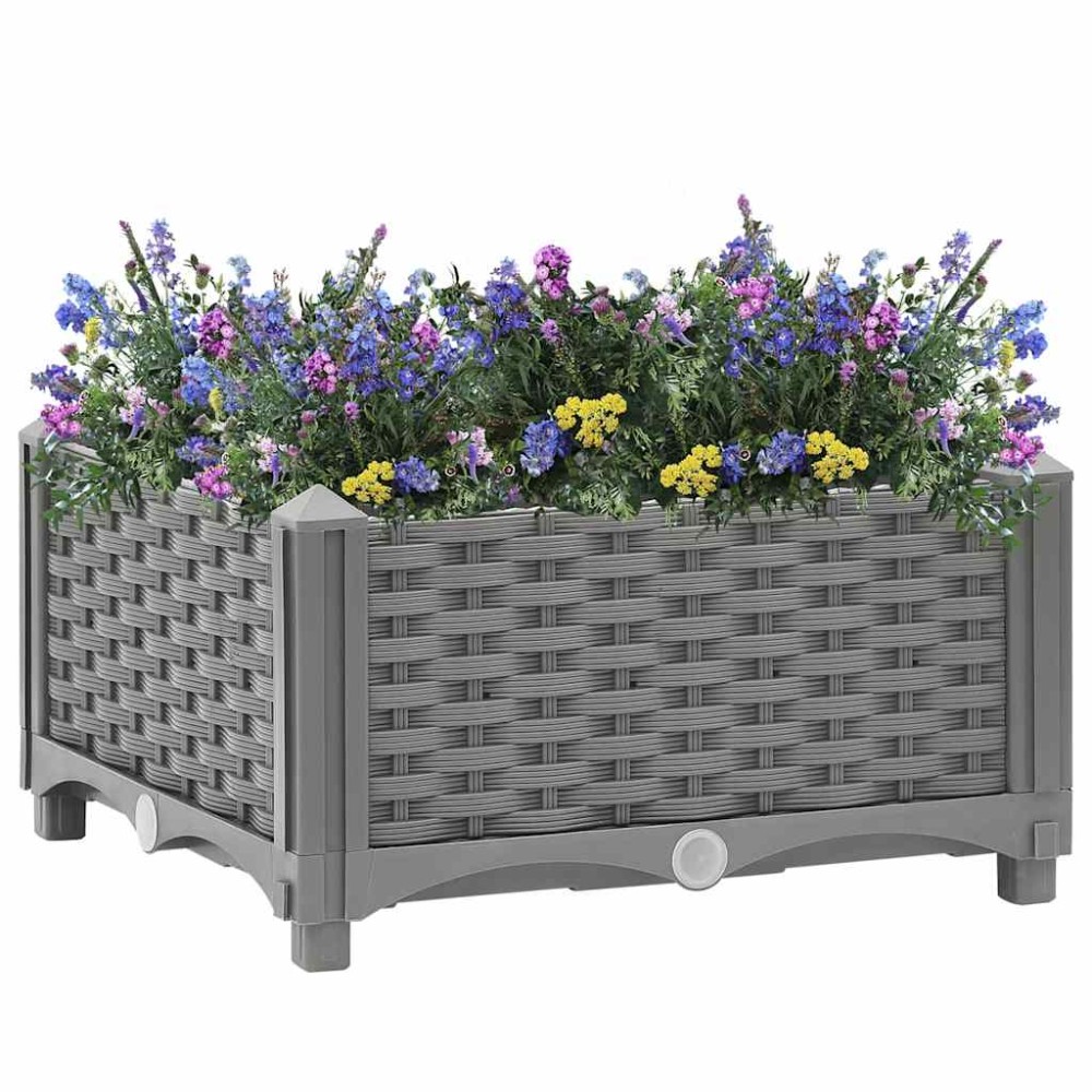 vidaXL Ζαρντινιέρα 40 x 40 x 23 εκ. από Πολυπροπυλένιο