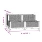 vidaXL Ζαρντινιέρα 80 x 80 x 38 εκ. από Πολυπροπυλένιο