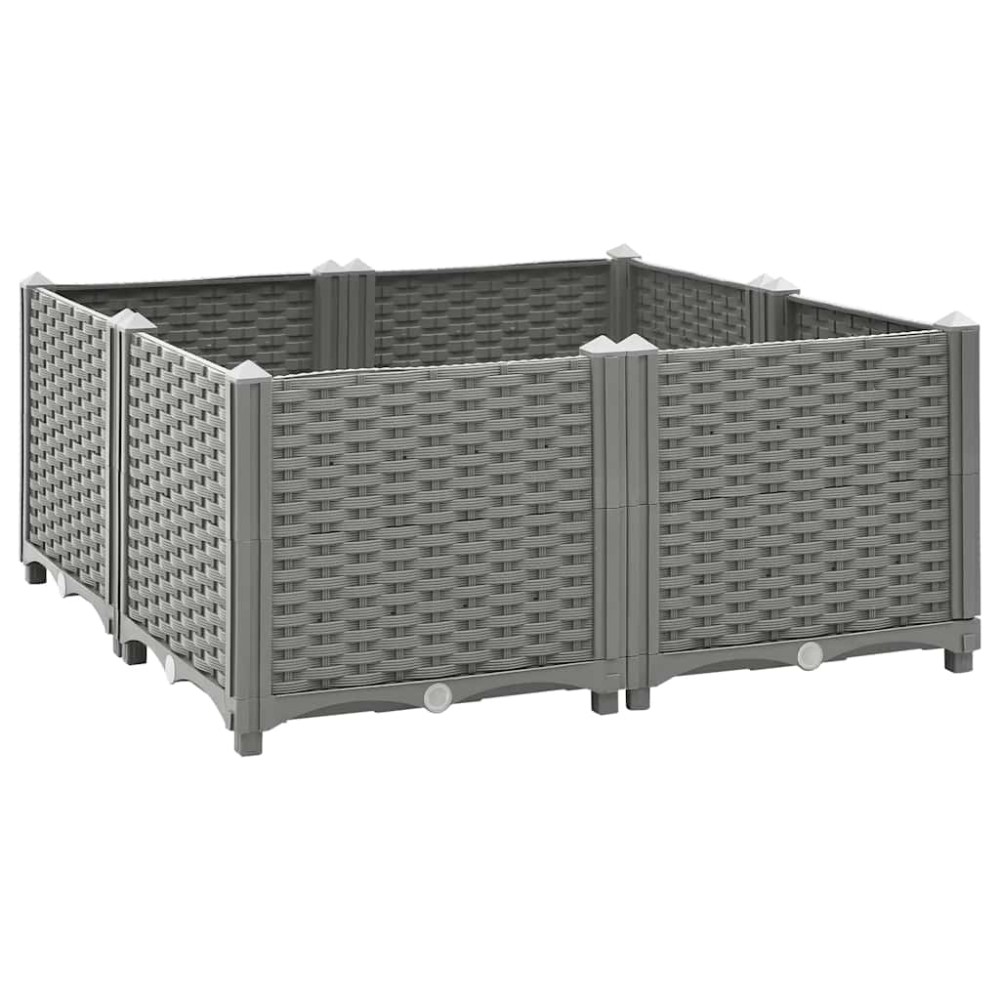 vidaXL Ζαρντινιέρα 80 x 80 x 38 εκ. από Πολυπροπυλένιο