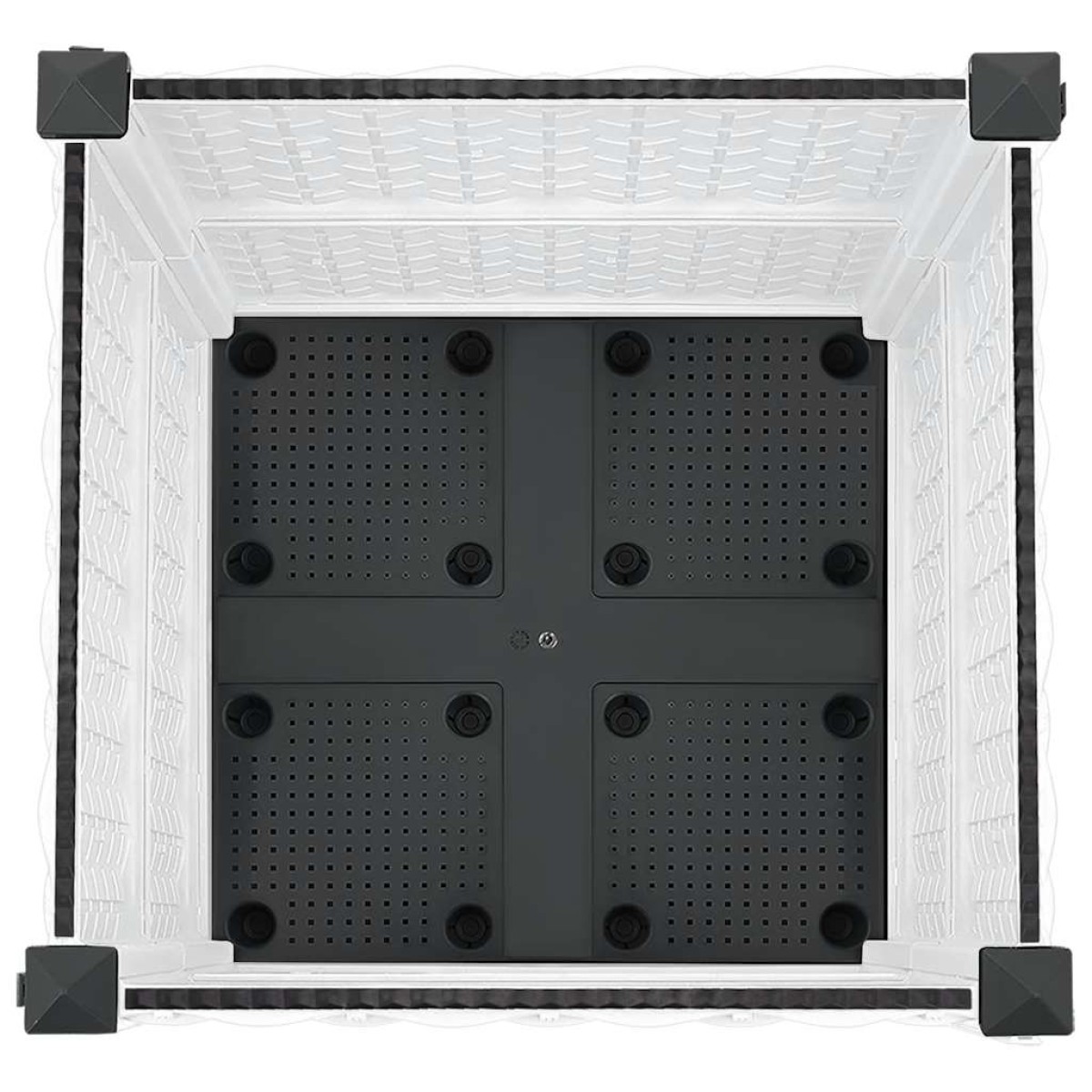 vidaXL Ζαρντινιέρα 40 x 40 x 38 εκ. από Πολυπροπυλένιο