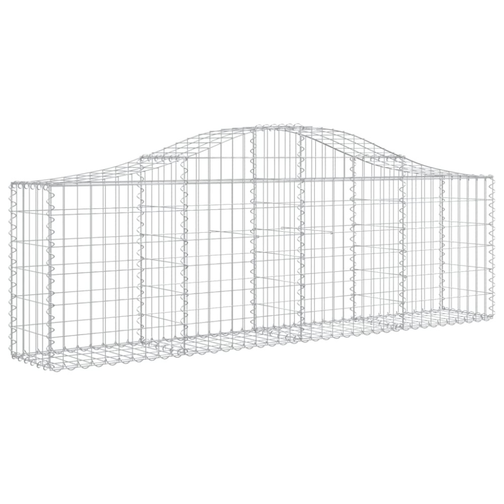 vidaXL Συρματοκιβώτιο Τοξωτό 200x30x60/80εκ. από Γαλβανισμένο Χάλυβα