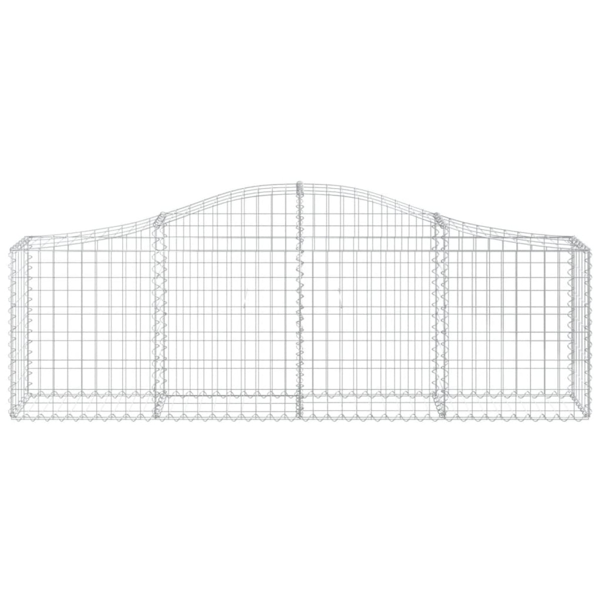 vidaXL Συρματοκιβώτιο Τοξωτό 200x30x60/80εκ. από Γαλβανισμένο Χάλυβα