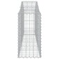vidaXL Συρματοκιβώτιο Τοξωτό 200x30x60/80εκ. από Γαλβανισμένο Χάλυβα