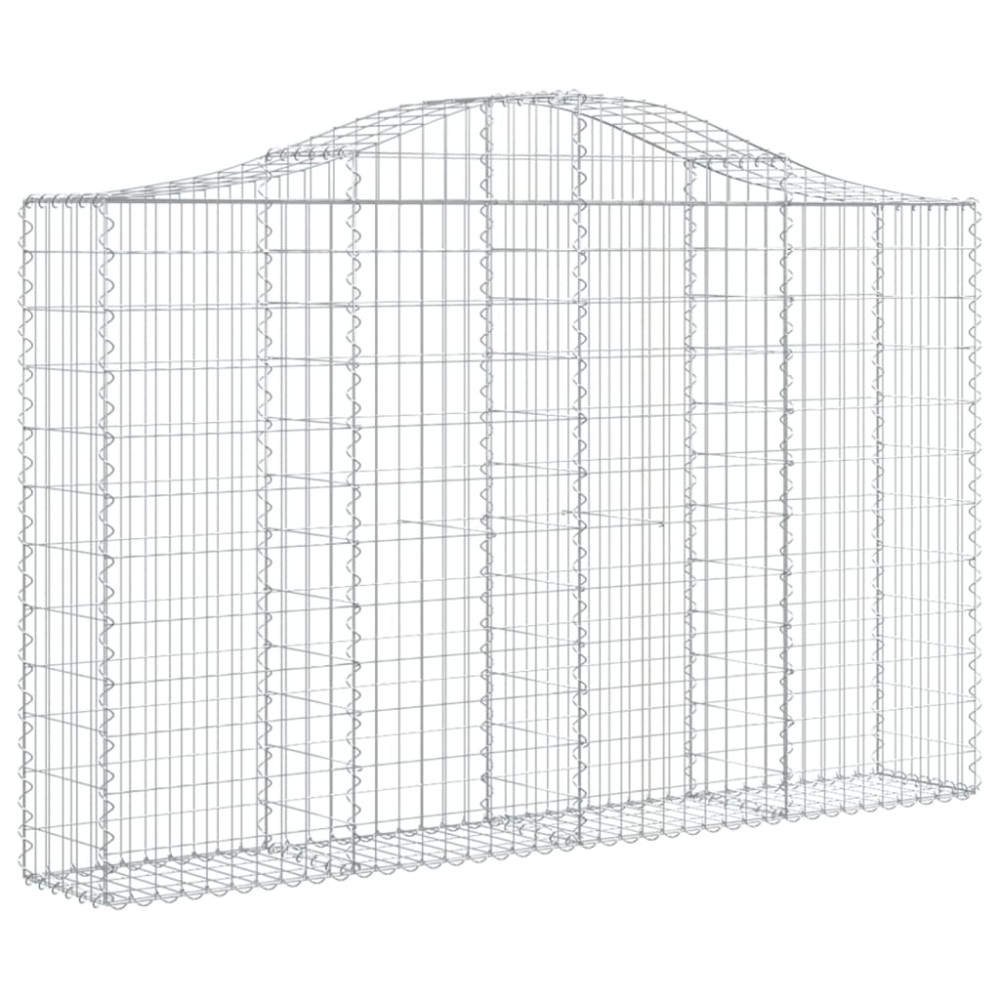 vidaXL Συρματοκιβώτιο Τοξωτό 200x30x120/140εκ. από Γαλβανισμένο Χάλυβα