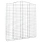 vidaXL Συρματοκιβώτιο Τοξωτό 200x30x220/240εκ. από Γαλβανισμένο Χάλυβα