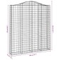 vidaXL Συρματοκιβώτιο Τοξωτό 200x30x220/240εκ. από Γαλβανισμένο Χάλυβα
