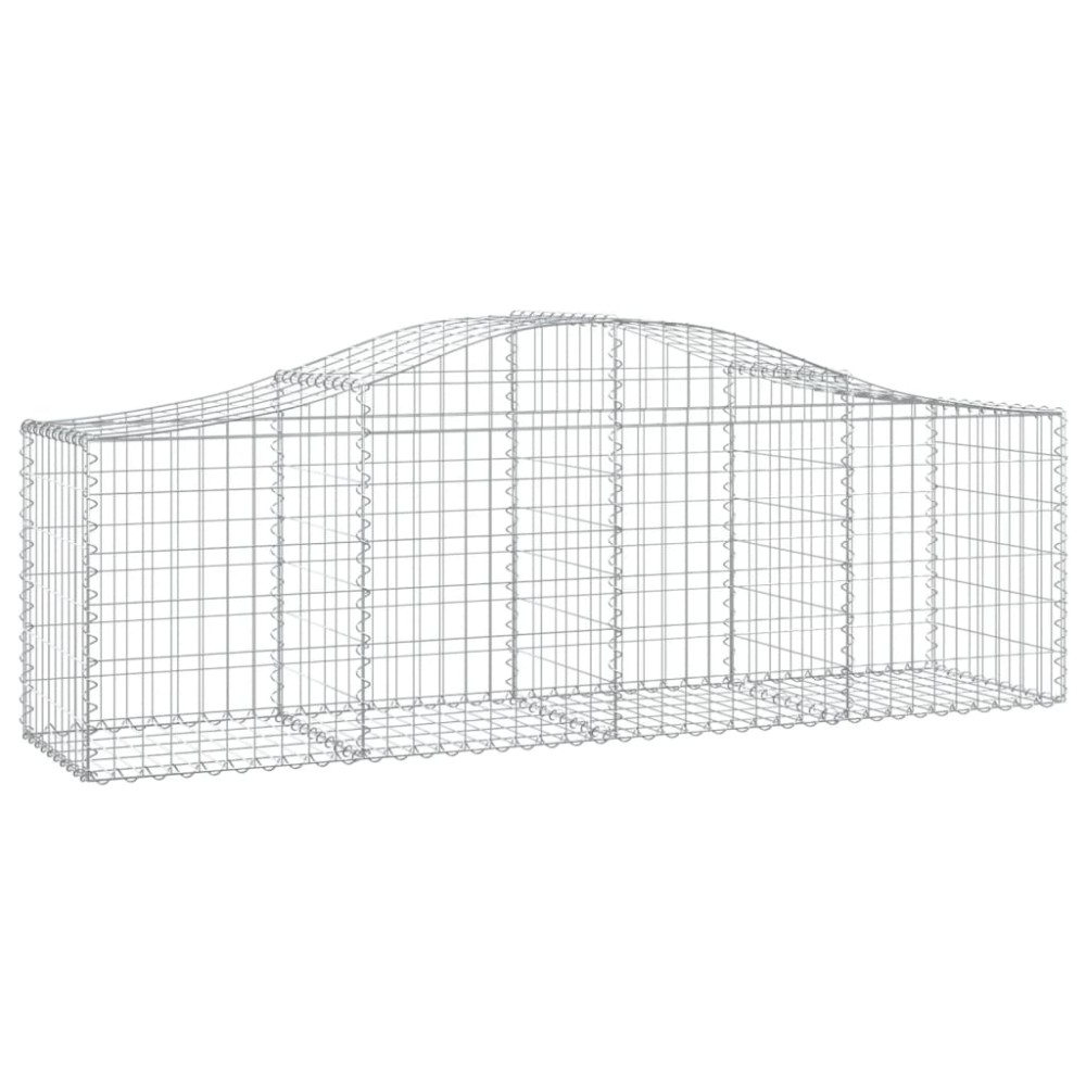 vidaXL Συρματοκιβώτιο Τοξωτό 200x50x60/80εκ. από Γαλβανισμένο Χάλυβα