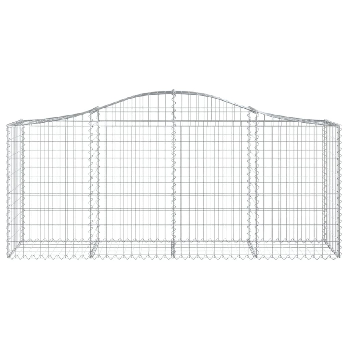 vidaXL Συρματοκιβώτιο Τοξωτό 200x50x80/100εκ. από Γαλβανισμένο Χάλυβα