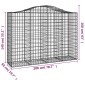 vidaXL Συρματοκιβώτιο Τοξωτό 200x50x140/160εκ. από Γαλβανισμένο Χάλυβα
