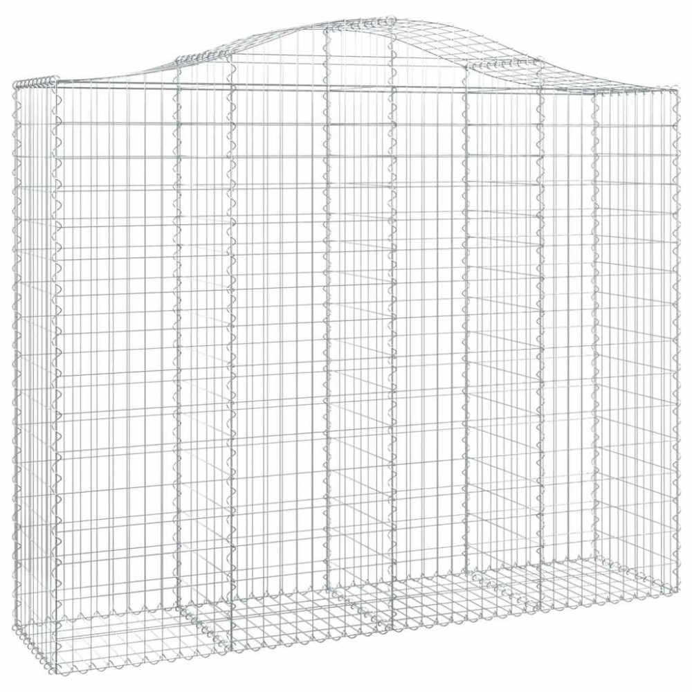 vidaXL Συρματοκιβώτιο Τοξωτό 200x50x160/180εκ. από Γαλβανισμένο Χάλυβα