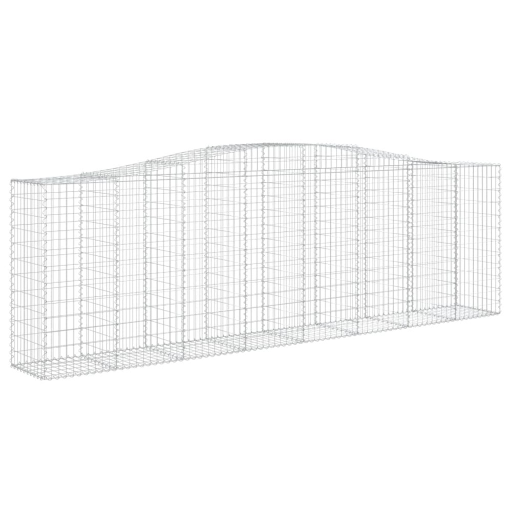 vidaXL Συρματοκιβώτιο Τοξωτό 400x50x120/140εκ. από Γαλβανισμένο Χάλυβα