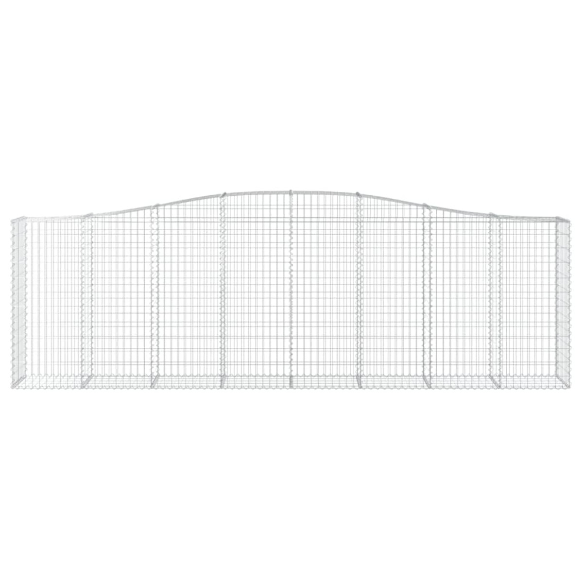 vidaXL Συρματοκιβώτιο Τοξωτό 400x50x120/140εκ. από Γαλβανισμένο Χάλυβα
