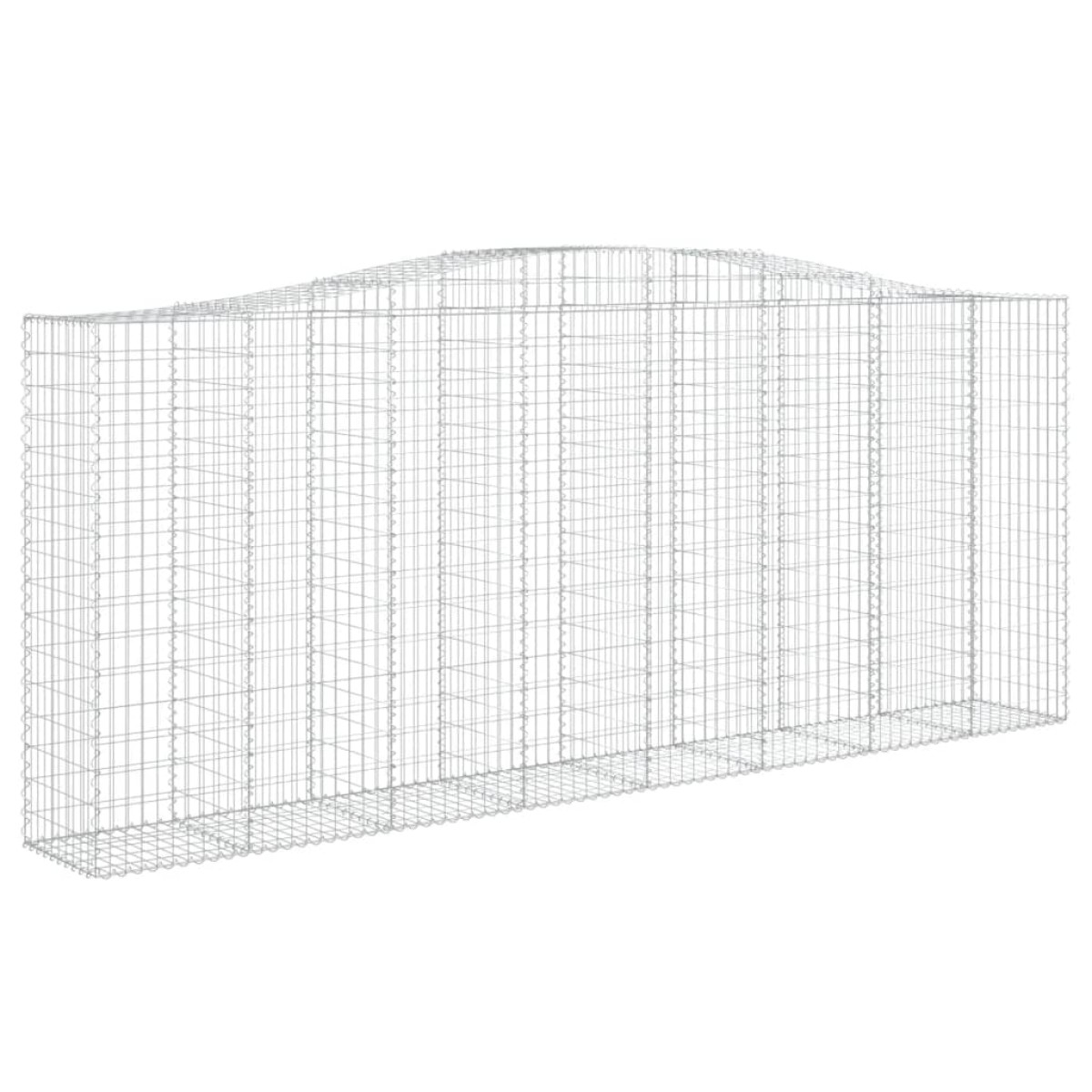 vidaXL Συρματοκιβώτιο Τοξωτό 400x50x160/180εκ. από Γαλβανισμένο Χάλυβα