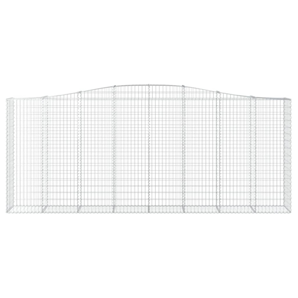vidaXL Συρματοκιβώτιο Τοξωτό 400x50x160/180εκ. από Γαλβανισμένο Χάλυβα