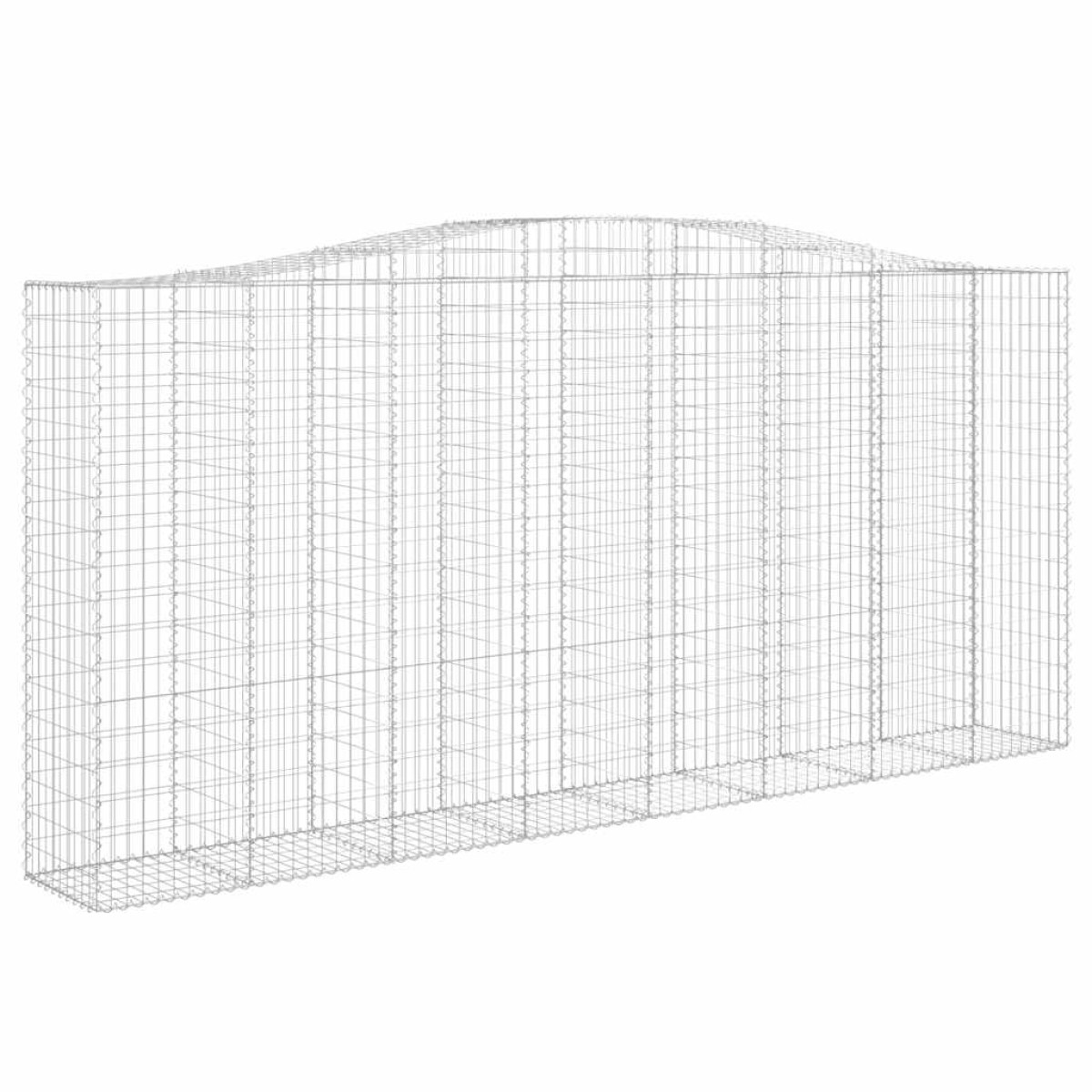 vidaXL Συρματοκιβώτιο Τοξωτό 400x50x180/200εκ. από Γαλβανισμένο Χάλυβα
