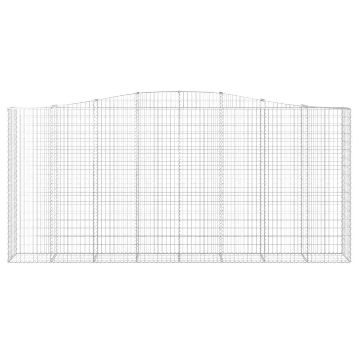 vidaXL Συρματοκιβώτιο Τοξωτό 400x50x180/200εκ. από Γαλβανισμένο Χάλυβα