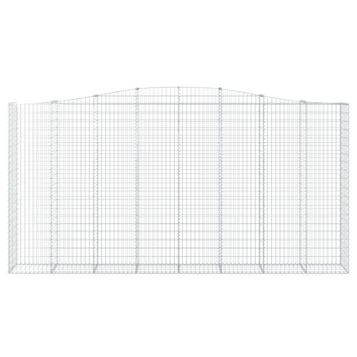 vidaXL Συρματοκιβώτιο Τοξωτό 400x50x200/220εκ. από Γαλβανισμένο Χάλυβα