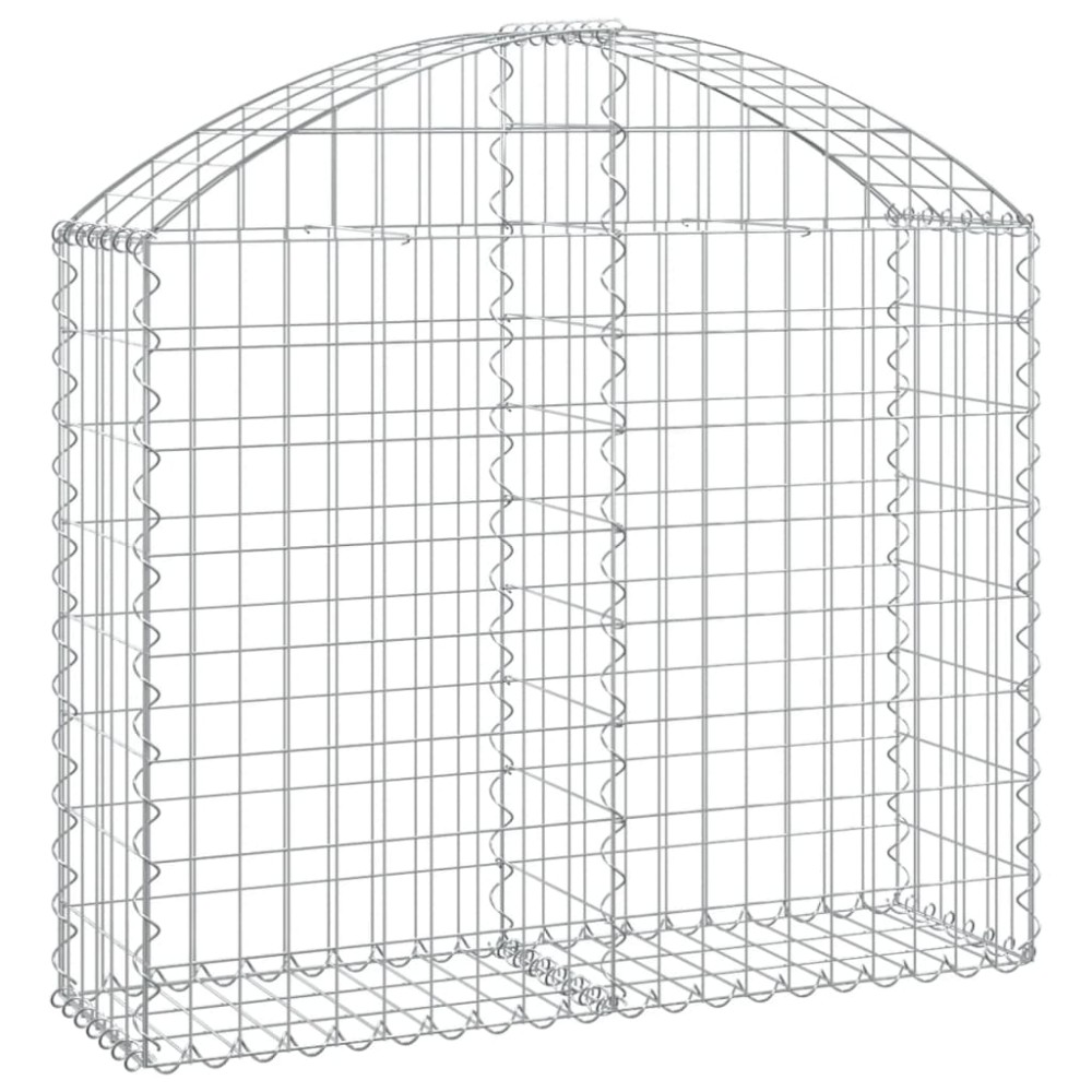 vidaXL Συρματοκιβώτιο Τοξωτό 100x30x80/100εκ. από Γαλβανισμένο Χάλυβα