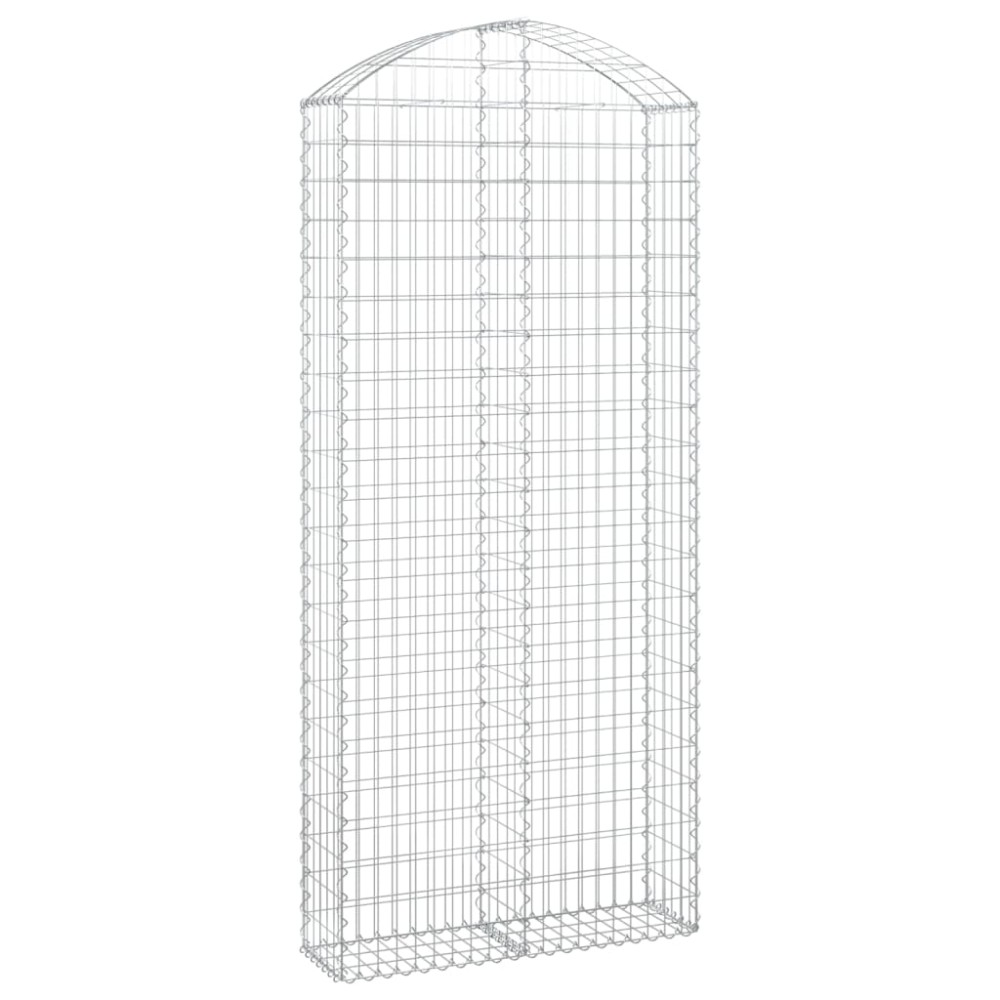 vidaXL Συρματοκιβώτιο Τοξωτό 100x30x220/240εκ. από Γαλβανισμένο Χάλυβα