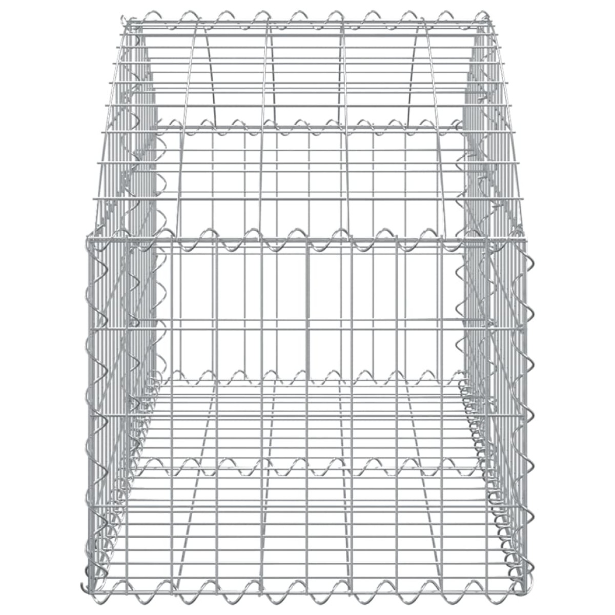 vidaXL Συρματοκιβώτιο Τοξωτό 100x50x40/60 εκ. από Γαλβανισμένο Χάλυβα