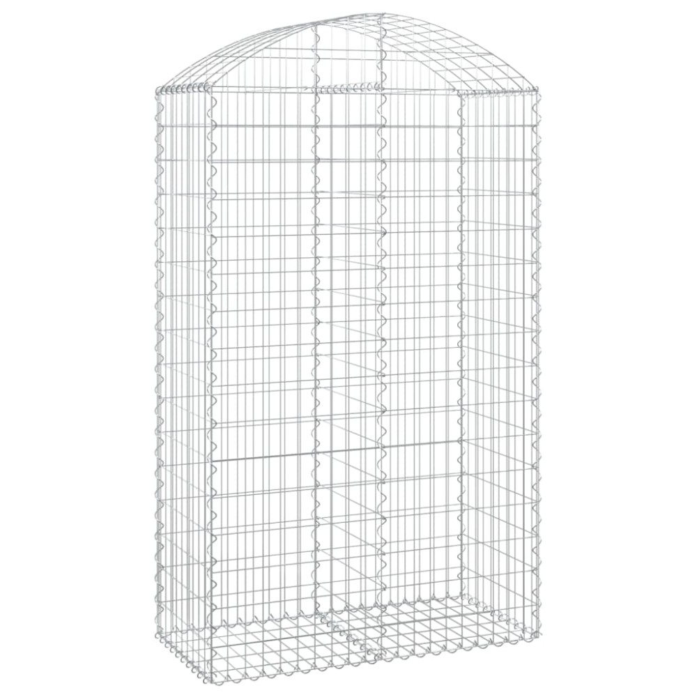 vidaXL Συρματοκιβώτιο Τοξωτό 100x50x160/180εκ. από Γαλβανισμένο Χάλυβα