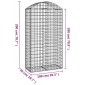 vidaXL Συρματοκιβώτιο Τοξωτό 100x50x180/200εκ. από Γαλβανισμένο Χάλυβα