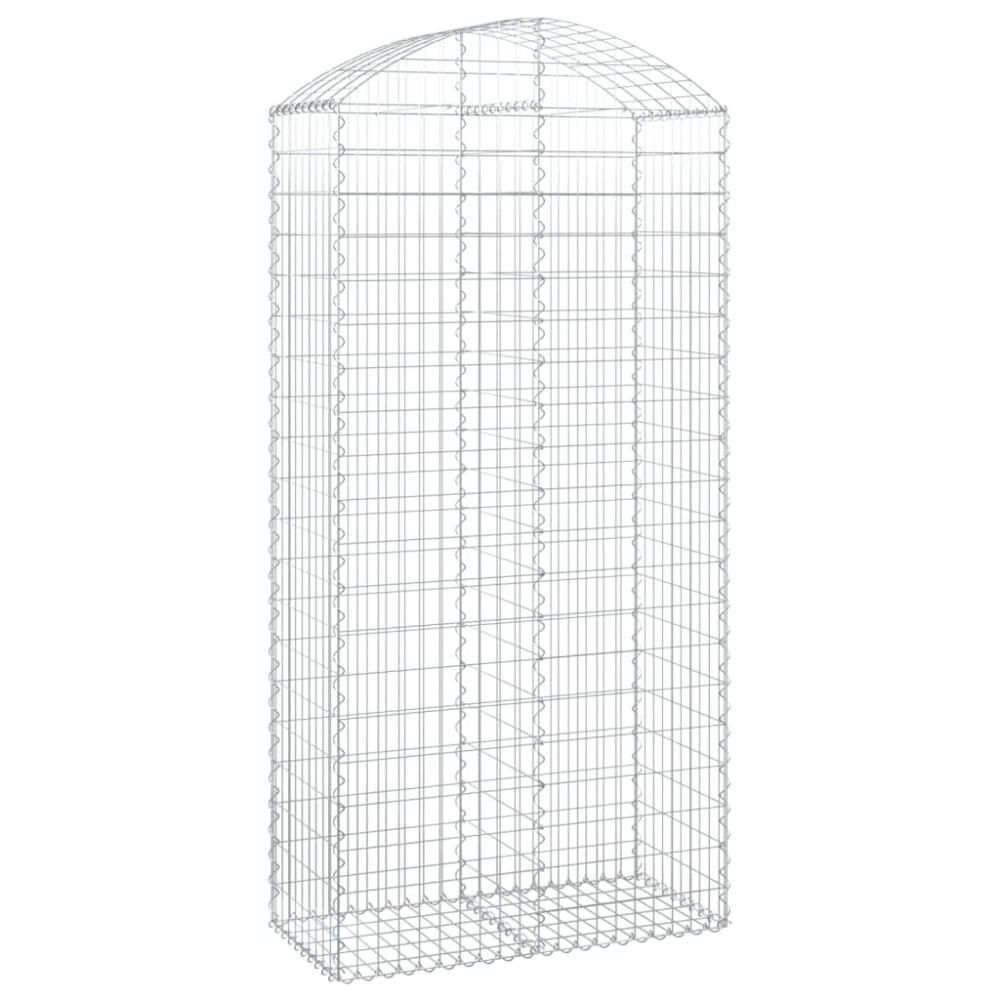 vidaXL Συρματοκιβώτιο Τοξωτό 100x50x200/220εκ. από Γαλβανισμένο Χάλυβα