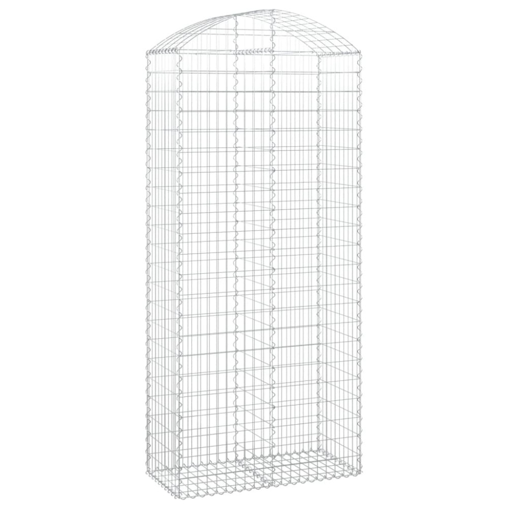 vidaXL Συρματοκιβώτιο Τοξωτό 100x50x220/240εκ. από Γαλβανισμένο Χάλυβα