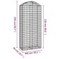 vidaXL Συρματοκιβώτιο Τοξωτό 100x50x220/240εκ. από Γαλβανισμένο Χάλυβα