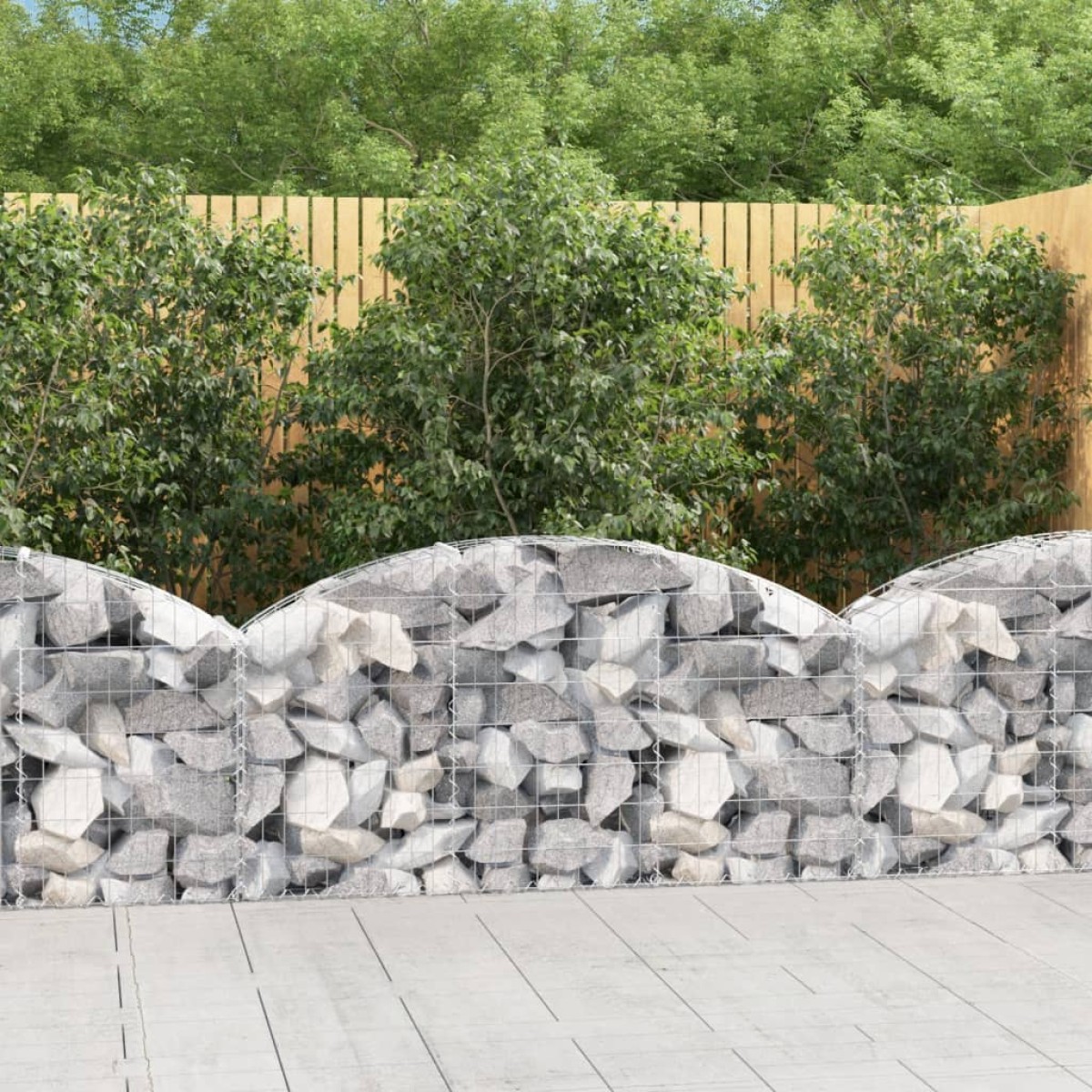 vidaXL Συρματοκιβώτιο Τοξωτό 150x30x60/80εκ. από Γαλβανισμένο Χάλυβα