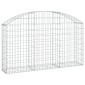 vidaXL Συρματοκιβώτιο Τοξωτό 150x30x80/100εκ. από Γαλβανισμένο Χάλυβα