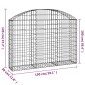 vidaXL Συρματοκιβώτιο Τοξωτό 150x30x100/120εκ. από Γαλβανισμένο Χάλυβα