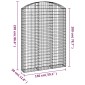 vidaXL Συρματοκιβώτιο Τοξωτό 150x30x200/220εκ. από Γαλβανισμένο Χάλυβα